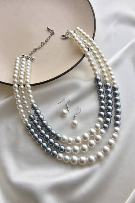 2 Strands Twisted Pearl Necklace