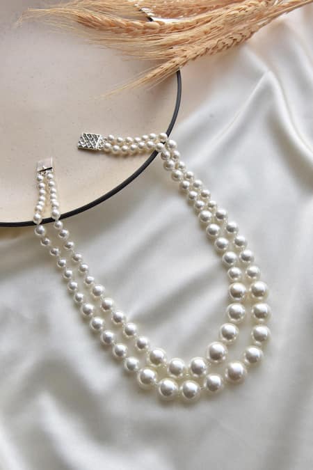 Gwacy Layered Pearl Necklace 