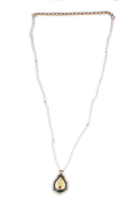 Sangeeta Boochra X Payal Singhal Rahmat Pendant Necklace With Pearl Chain 