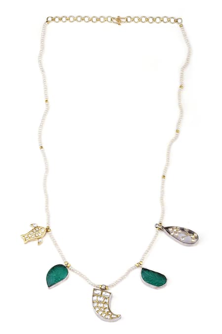 Sangeeta Boochra X Payal Singhal Parveen Embellished Pendant Necklace 