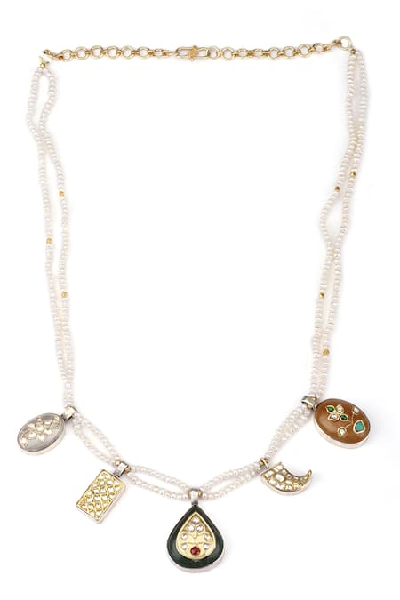 Sangeeta Boochra X Payal Singhal Nagma Kundan Embellished Pendant Necklace 