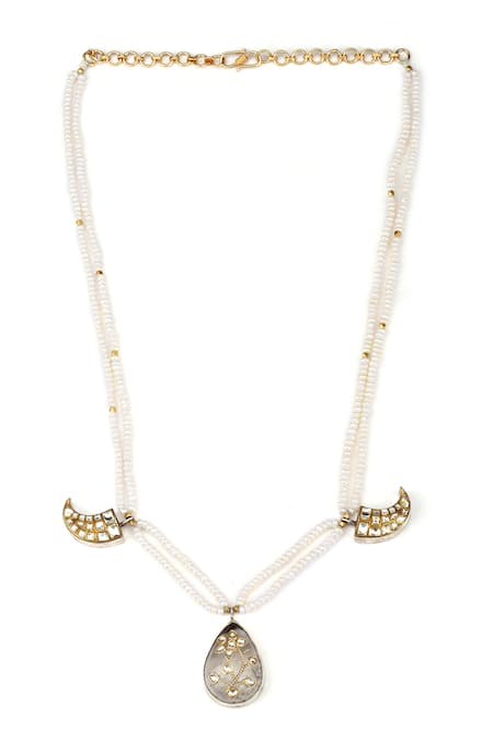 Sangeeta Boochra X Payal Singhal Amira Kundan Embellished Pendant Necklace 