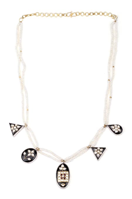 Sangeeta Boochra X Payal Singhal Alizeh Kundan Embellished Pendant Necklace 