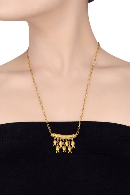 Masaba Gold Plated Matsya Myth Pendant Necklace