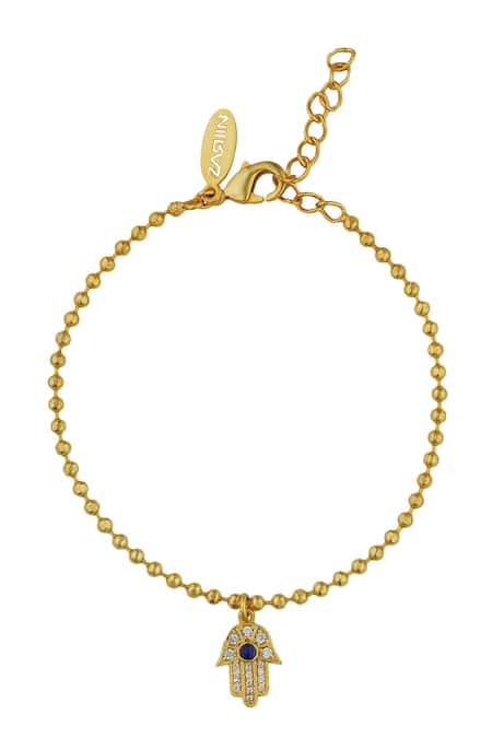 14k Gold Diamond Evil Eye Bracelet - Zoe Lev Jewelry