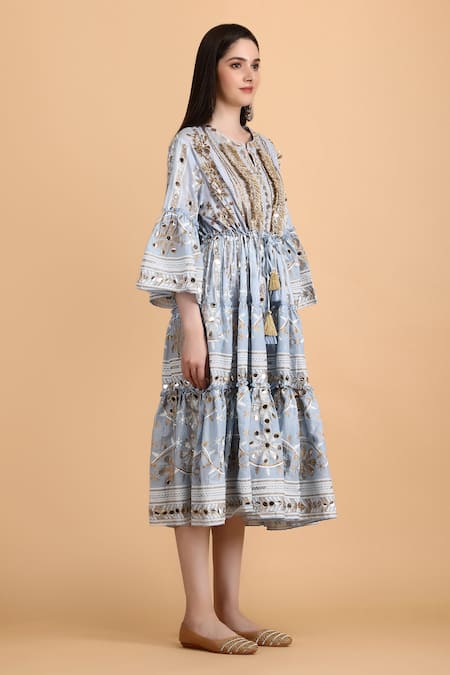 Anannasa Ayana Cotton Midi Dress 