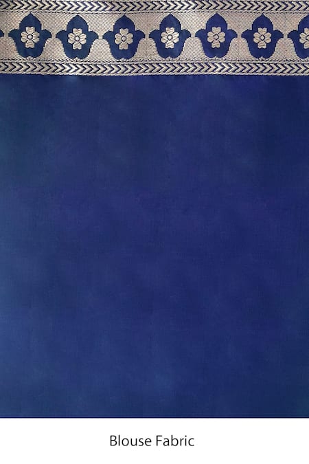 Mint N Oranges Blue Silk Zari Panchi Handwoven Saree With Unstitched Blouse Piece Online at Aza Fashions Mint N Oranges_Blue Silk Zari Panchi Handwoven Saree With Unstitched Blouse Piece_Online_at_Aza_Fashions