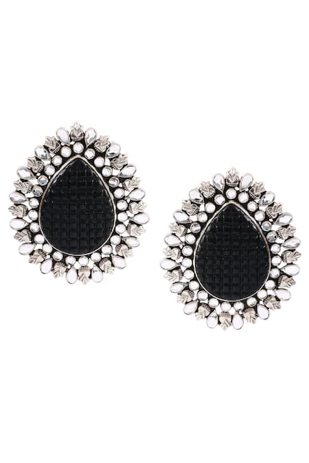 Noor Tear Drop Shaped Stud Earrings 