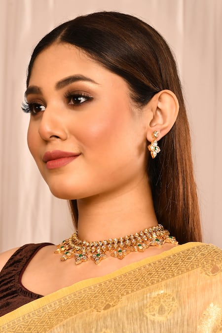 MINAKI Kundan Embellished Choker Set 