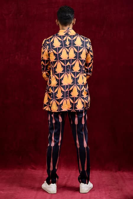 Gaurav Katta Lotus Hand Painted Blazer 