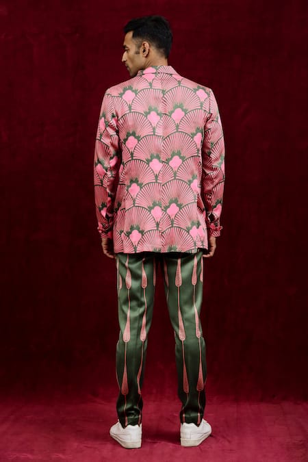 Gaurav Katta Hand Painted Carnation Blazer 