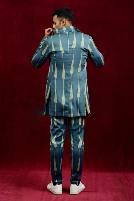 Gaurav Katta Lapel Collar Hand Painted Blazer 