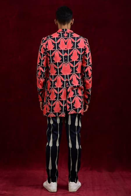 Gaurav Katta Contrast Hand Painted Blazer 