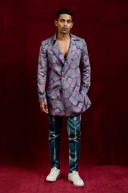 Gaurav Katta Carnation Hand Painted Blazer 