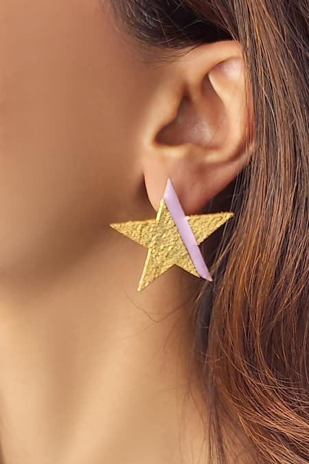 Personalized Initial Letter C Minimalist Real Yellow 14K Gold Screwback  Alphabet Initials C Solid Star Stud Earrings for Women Girlfriend Custom  Engraved - Walmart.com