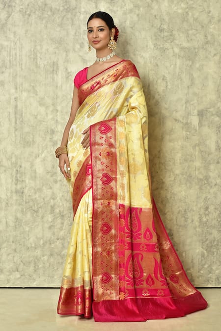 Samyukta Singhania Colorblock Saree With Running Blouse 