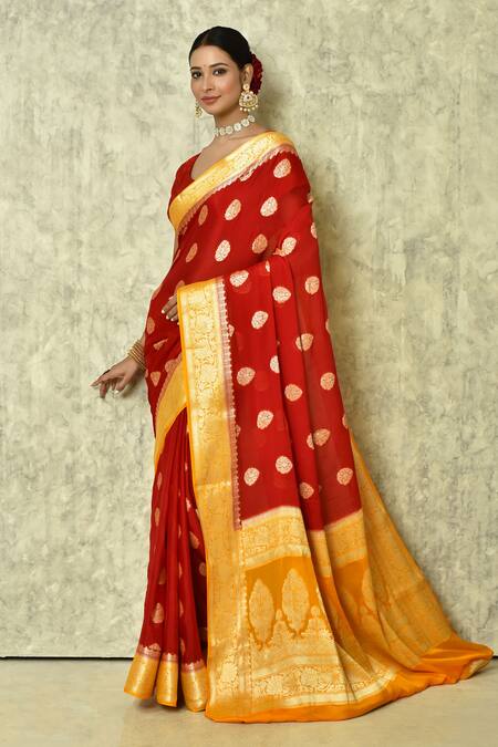 Samyukta Singhania Woven Saree With Running Blouse 