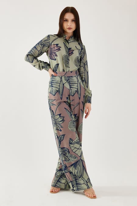 KoAi Tropical Floral Pattern Shirt 