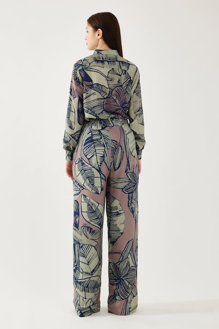 Koai Tropical Floral Pattern Shirt 