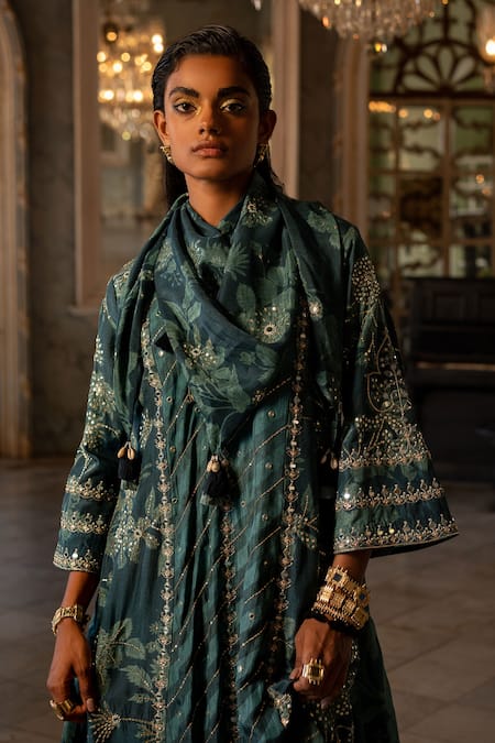 Buy Paulmi And Harsh Blue , Crepe, Satin, Silk Beads, Sequins, Printed And Hand Kurta Set Online at Aza Fashions Buy_Paulmi And Harsh_Blue , Crepe, Satin, Silk Beads, Sequins, Printed And Hand Kurta Set _Online_at_Aza_Fashions