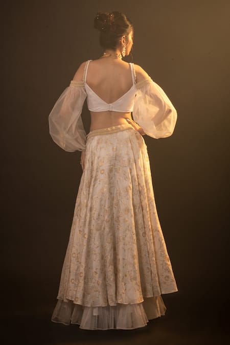 Monk & Mei By Sonia Anand Diana Floral Pattern Lehenga Set 