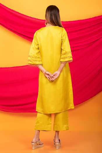 Monk & Mei By Sonia Anand Gulnaar Lahori Kurta & Pant Set 