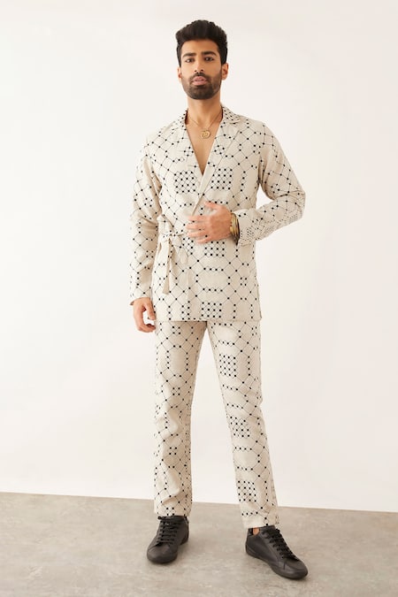 Son Of A Noble Snob Arfa Balance Print Blazer & Pant Set 