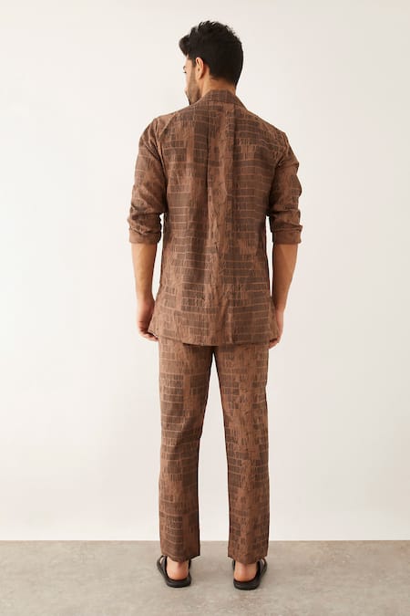 Son Of A Noble Snob Arfa Dominos Print Blazer & Pant Set 