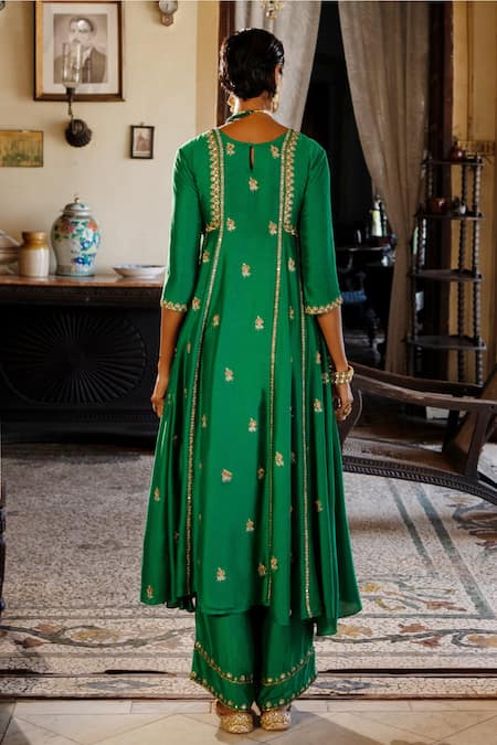 Paulmi And Harsh Embroidered Panelled Anarkali & Pant Set 