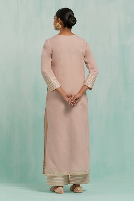 The Indian Cause Gota patti Embellished Kurta With Palazzo 