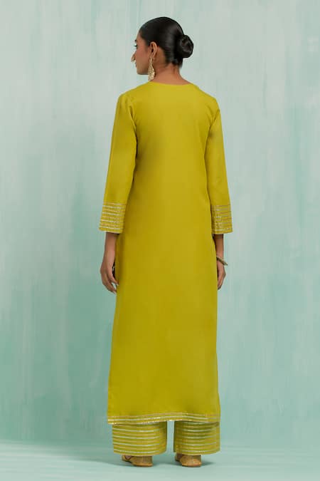 The Indian Cause Gota Embellished Kurta With Palazzo 