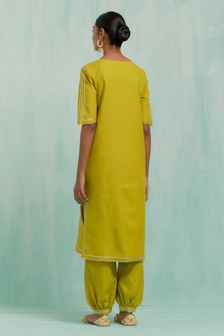 The Indian Cause Gota Lace Embellished Kurta With Salwar 