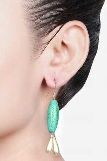 Buy Sangeeta Boochra Blue Stones Handcrafted Drop Earrings at Aza Fashions Buy_Sangeeta Boochra_Blue Stones Handcrafted Drop Earrings _at_Aza_Fashions