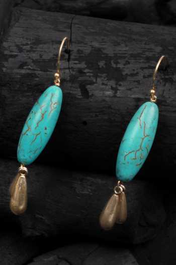 Shop Sangeeta Boochra Blue Stones Handcrafted Drop Earrings Online at Aza Fashions Shop_Sangeeta Boochra_Blue Stones Handcrafted Drop Earrings _Online_at_Aza_Fashions