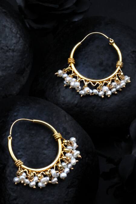 Shop Sangeeta Boochra Gold Plated Beads Drop Dangler Earrings Online at Aza Fashions Shop_Sangeeta Boochra_Gold Plated Beads Drop Dangler Earrings _Online_at_Aza_Fashions