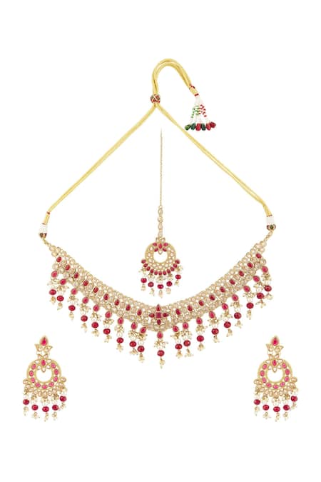 Moh-Maya By Disha Khatri Studded Necklace Set 
