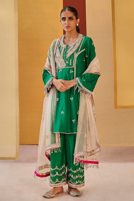 Priyanka Singh Embroidered A-Line Kurta Set 