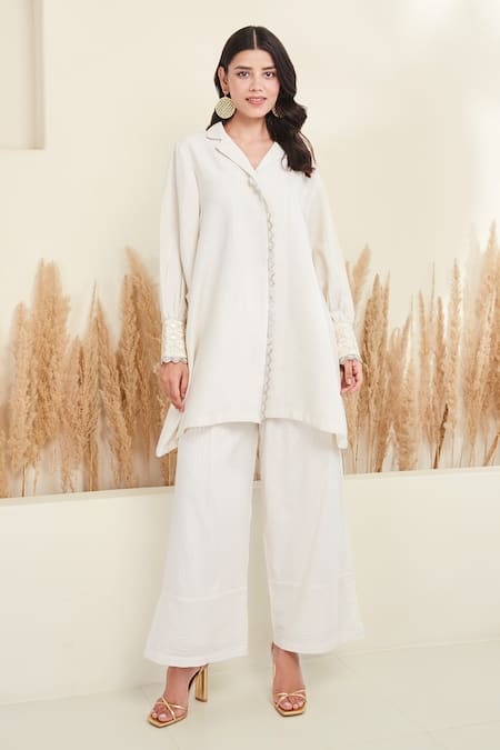 Inaya Designer long Tunic with classy embroidery front and sleeves pai –  www.soosi.co.in