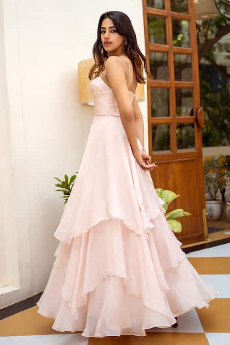 Exquisite Light Pink Wedding Dresses Off Shoulder Lace Applique Bridal Ball  Gown | eBay