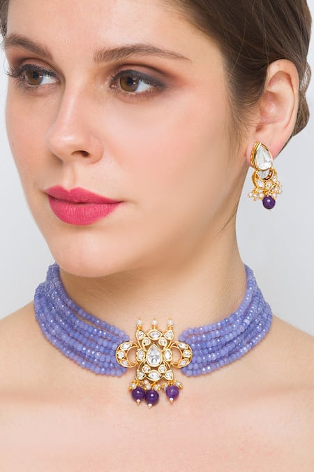 Hrisha Jewels Kundan Choker Set 