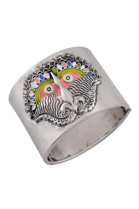 Tribe Amrapali Floral Tribal Motif Enamel Bracelet 