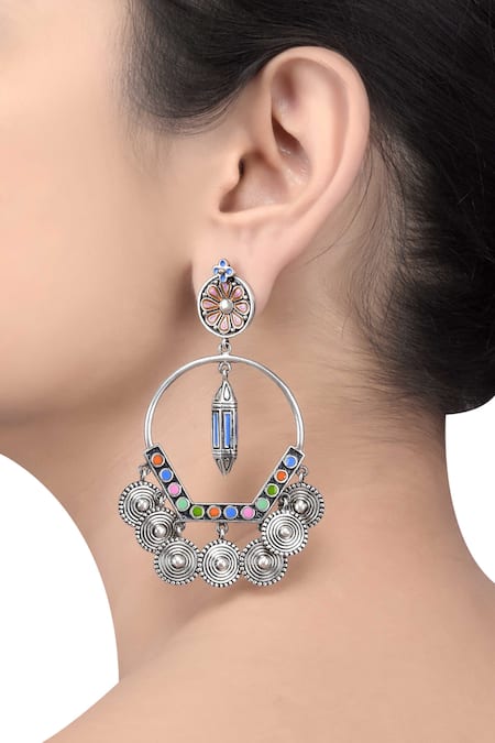 Shop Amrapali Silver Fly Earrings Online in USA with Blue Stone – Pure  Elegance