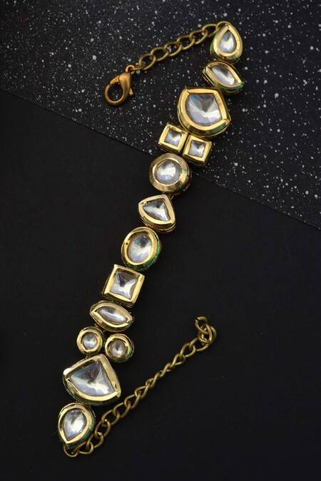 Paisley Pop Kundan Bracelet 
