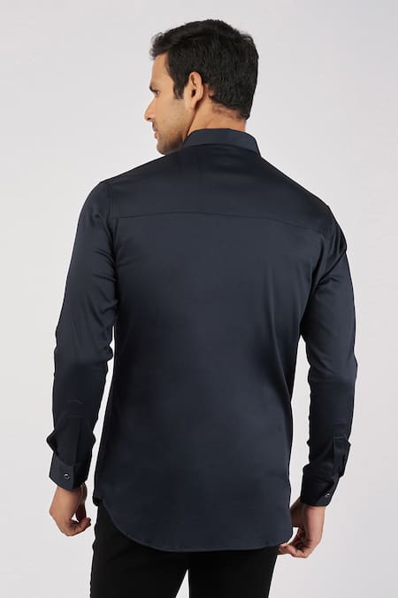 Sanjana Reddy Designs Sparkled Gun Embroidered Shirt 