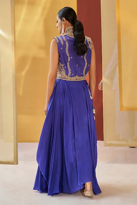 Priyanka Singh Embroidered Jacket Skirt Set 