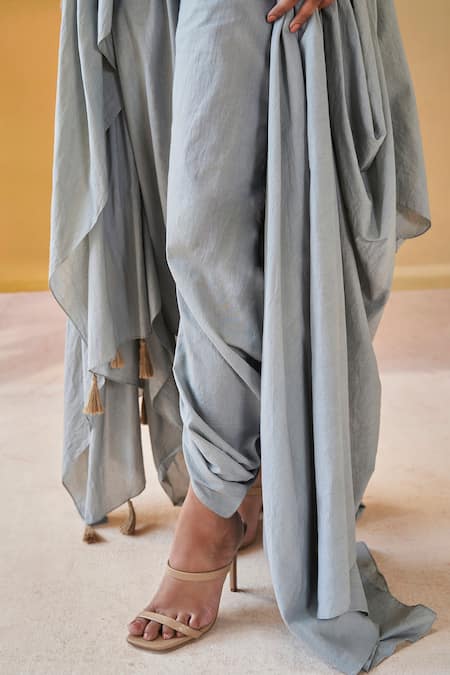 Buy Priyanka Singh Grey Cotton Sequins Collared Embroidered Shirt And Pant Set Online at Aza Fashions Buy_Priyanka Singh_Grey Cotton Sequins Collared Embroidered Shirt And Pant Set _Online_at_Aza_Fashions