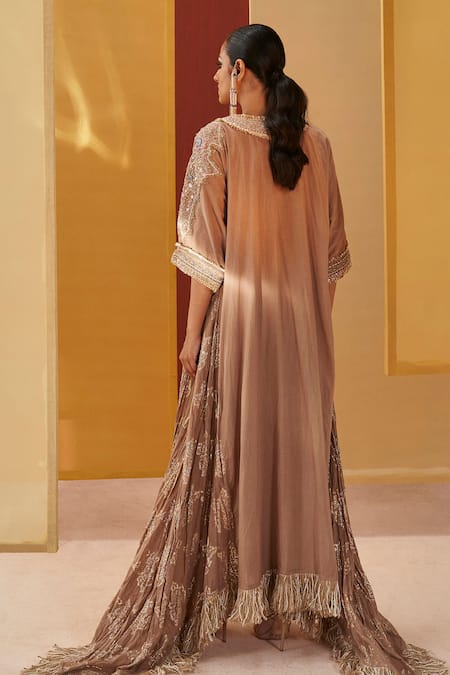 Priyanka Singh Zardozi & Sequin Embroidered Pheran & Salwar Set 