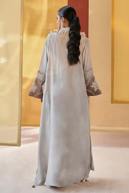 Priyanka Singh Jute Fringe Laced Shrug & Floral Pattern Pant Set 