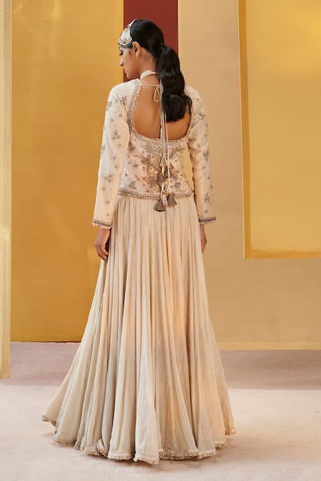 Priyanka Singh Zardosi Embroidered Blouse & Lehenga Set 