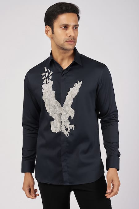 Sanjana reddy Designs Eagle Embroidered Shirt 